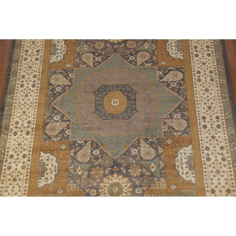 Geometric Kazak Oriental Area Rug Handmade Traditional Wool Carpet - 6'8" x 9'8"