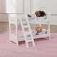 preview thumbnail 4 of 6, Badger Basket Doll Bunk Bed with Ladder and Bedding - White Rose - 22.25" x 11.25" x 17"