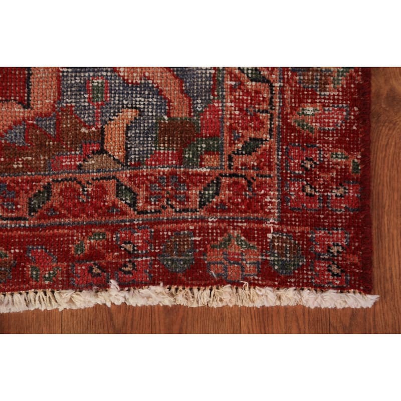 Red Floral Lilian Persian Rug Handmade Wool Carpet - 4'0" x 7'1"
