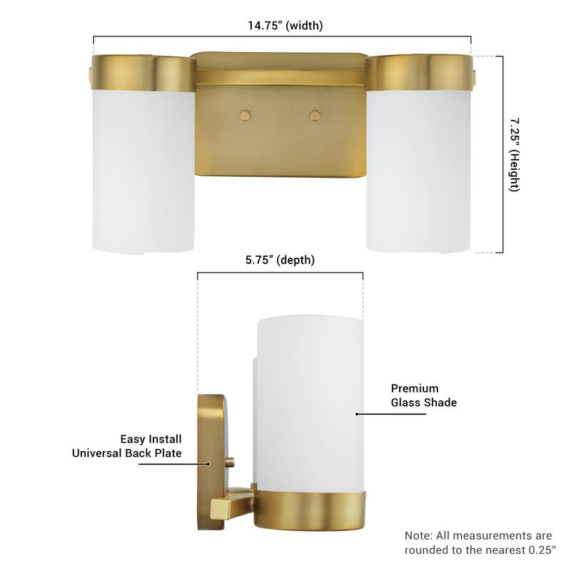 Brio Lighting Revis 2 - Light Dimmable Bathroom Vanity Light