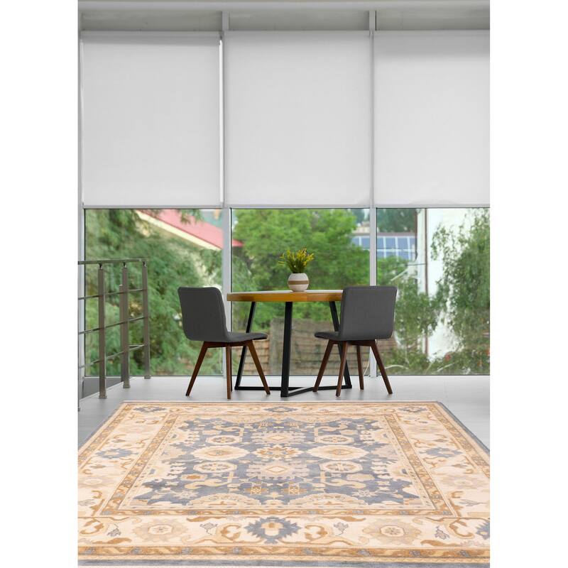 ECARPETGALLERY Hand-knotted Royal Oushak Light Denim Blue Wool Rug - 8'1 x 9'11