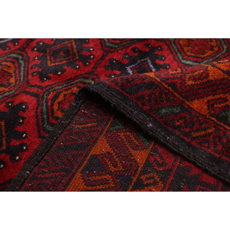 ECARPETGALLERY Hand-knotted Teimani Red Wool Rug - 3'10 x 6'3