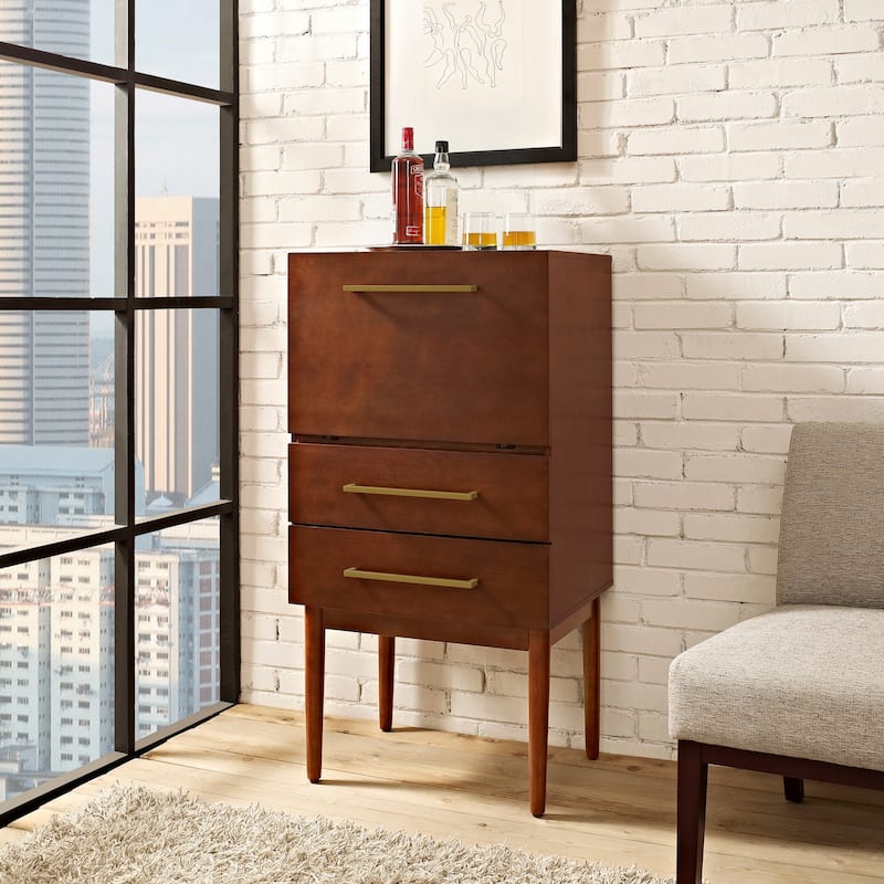 Crosley Everett Spirit Cabinet In Mahogany Finish