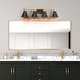preview thumbnail 17 of 19, 1/2/3/4-Light Modern Black Gold Bathroom Vanity Lights Linear Metal Wall Sconces for Powder Room