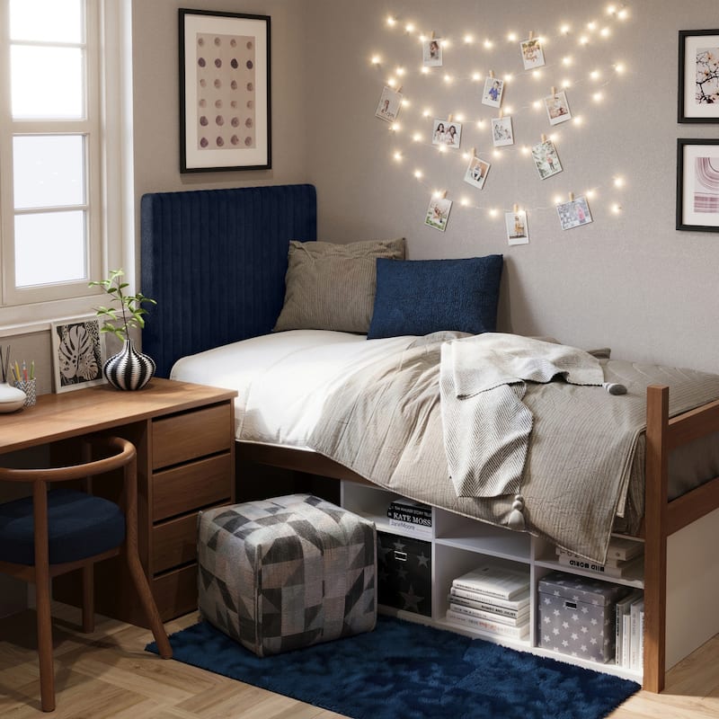 Rainha® - USA Made Plush Foam Dorm Headboard - Midnight Navy
