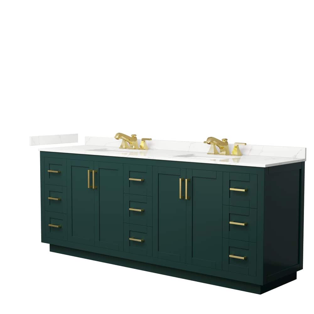 Miranda 84-inch Double Vanity, Quartz Top