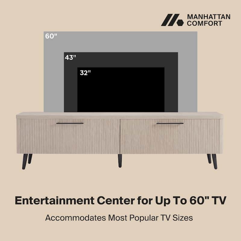 Manhattan Comfort Mid Century Modern Jodie 68.9 Inch TV Stand