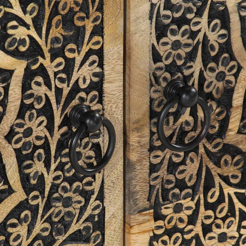 vidaXL Coffee Table 31.5"x19.7"x15.7" Solid Wood Mango - 31.5 x 19.7 x 15.7