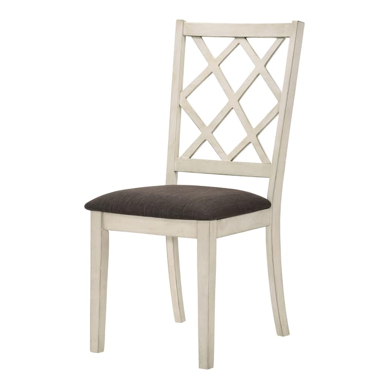 Joyfair Farmhouse White Wood Dining Chairs (Set of 2) by Furniture of America