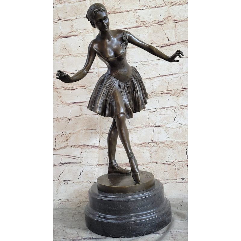 Natacha Nattova Ballerina Ballet Dancer Bronze Statue Sculpture Figure 15.5 Inches X 9 Inches