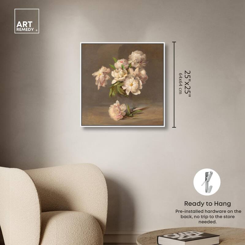 Porter Peonies in a Vase Canvas by Art Remedy