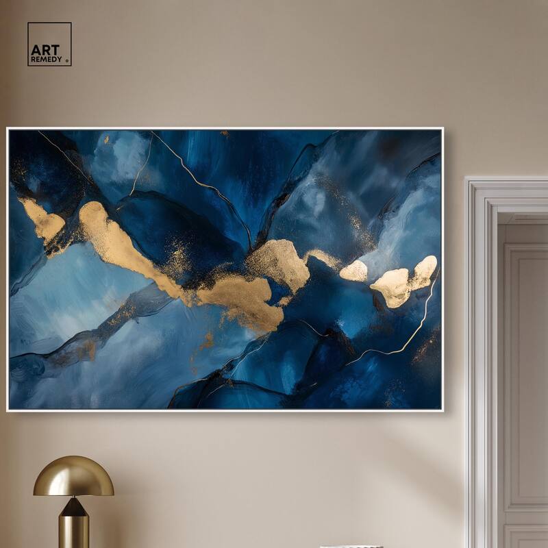 Dark Texture Golden Touch I Canvas by Art Remedy
