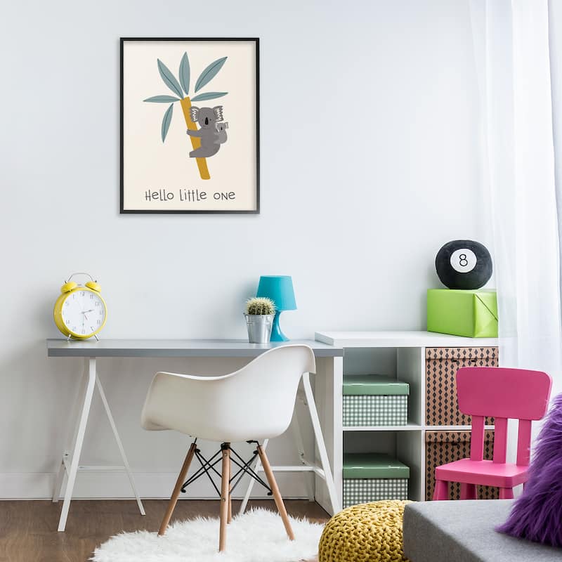 Stupell Hello Little One Koalas Framed Giclee Art Design By Sazerelli Designs