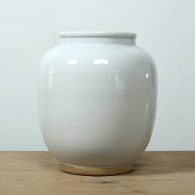 10" High Clara Vase with Unglazed Base