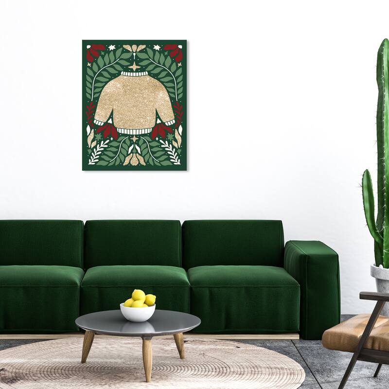 Wynwood Studio Canvas Holiday and Seasonal Warmth at Christmas Gold Glam Wall Art Canvas Print - 30 x 36