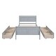 preview thumbnail 46 of 54, Twin Size Wood Platform Bed with 4 Drawers Storage Bed for Kids, Teens