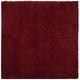 preview thumbnail 157 of 197, SAFAVIEH Laguna Shag Verdiana Solid Color 2-inch Thick Rug. 6'7" Square - Maroon - Square