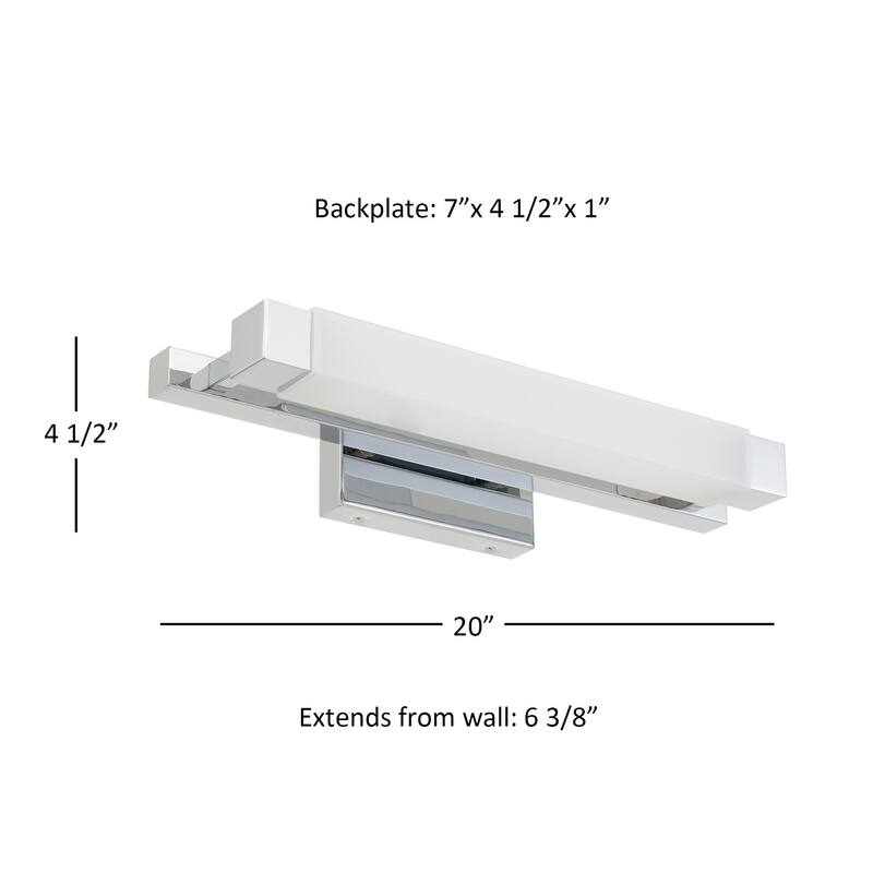Serenity 20" Chrome LED Bathroom Vanity Light