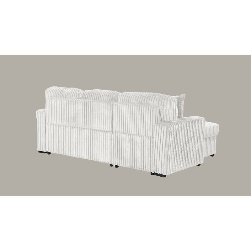 Plush Sectional in Black, Cream and Gray