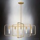 preview thumbnail 4 of 3, Luxury Mid Century Modern Chandelier, 16.00H x 34.00W, with Modern Style, Brushed Weathered Brass, UQL4720 by Urban Ambiance