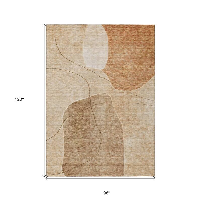 HomeRoots Abstract Transitional Rectangle Outdoor Rug