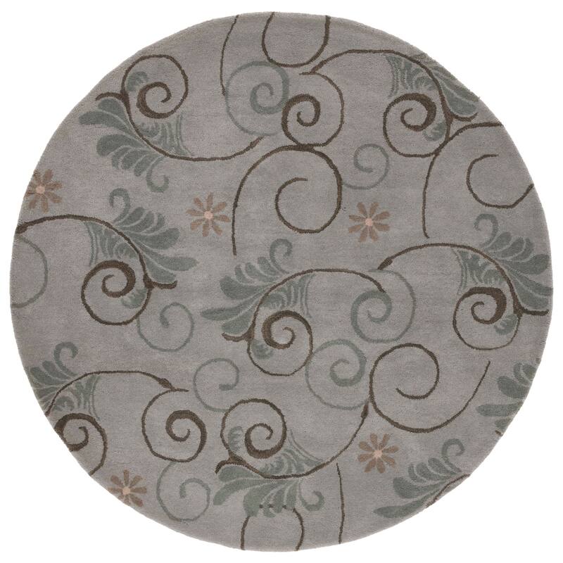 SAFAVIEH Handmade Soho Kailey Scrolls Grey New Zealand Wool