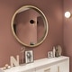 preview thumbnail 2 of 23, 30 in. Round Framed Wall Mounted Bathroom Vanity Mirror