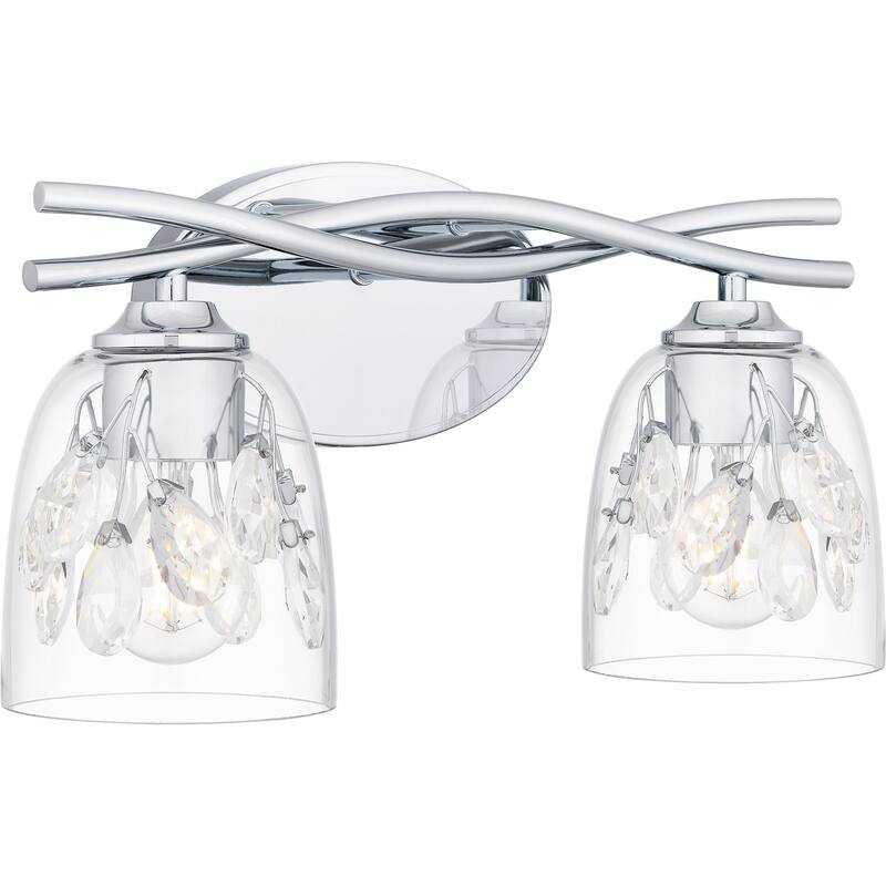 Ansley 2-Light Polished Chrome Bath Light
