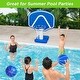preview thumbnail 6 of 5, Pool Basketball Hoop, 2 Adjustable Heights, Includes Poolside Water Basketball Hoop - 34x25x53in