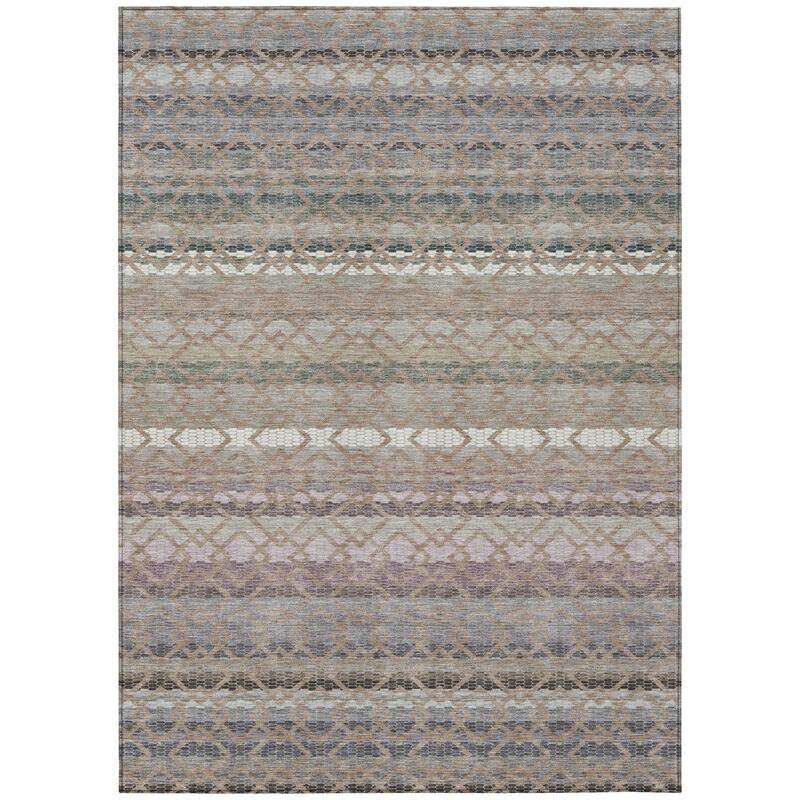 Machine Washable Indoor/ Outdoor Cabo Stripe Chantille Rug