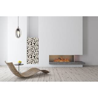 Basildon - 1-Light Open Bulb Mini Pendant - Natural Wood