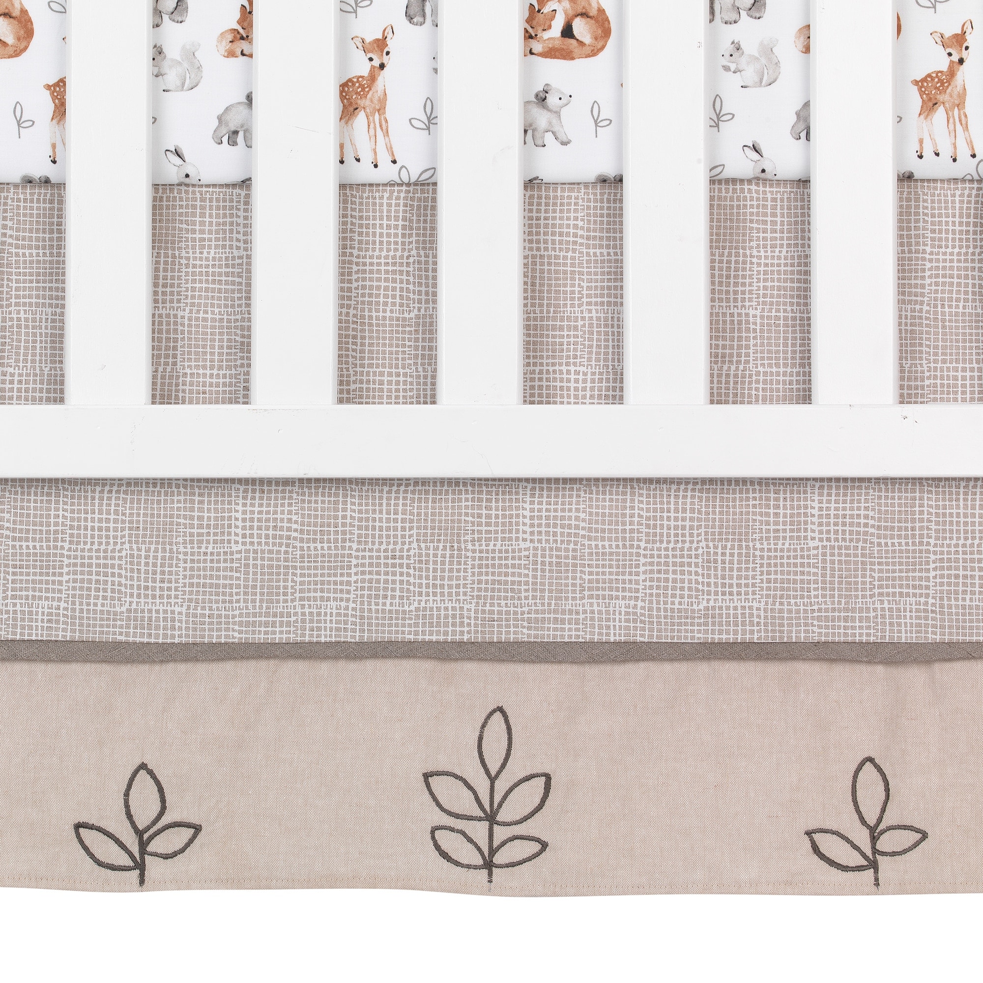 Shop Lambs Ivy Painted Forest Gray Beige Woodland Animals 4