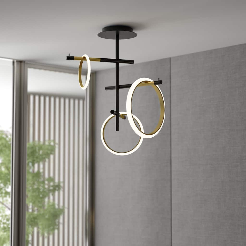 Glow's Avenue 3-Light Loop Ring Chandelier