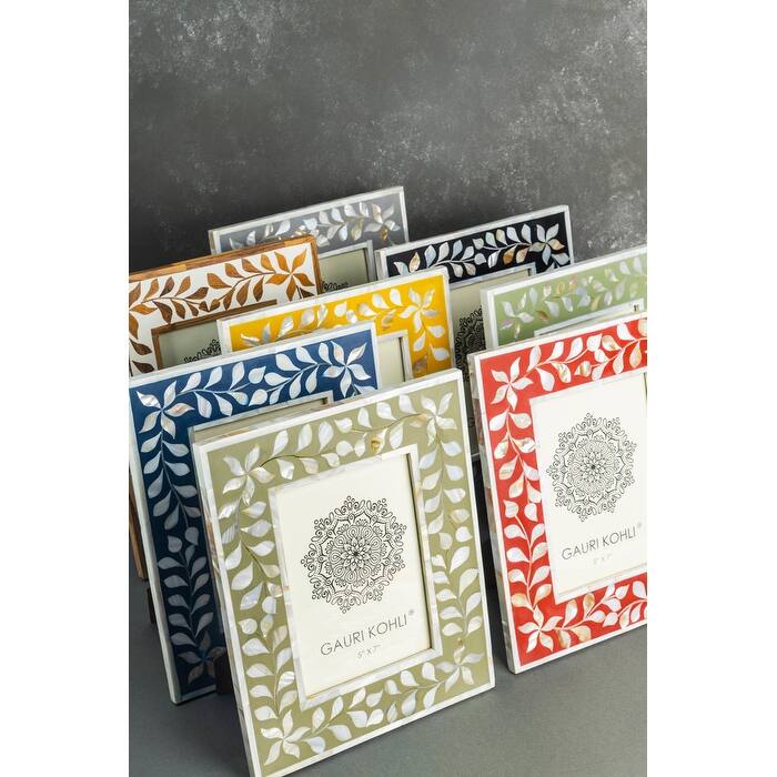 Jodhpur Mother of Pearl Picture Frame - Blue