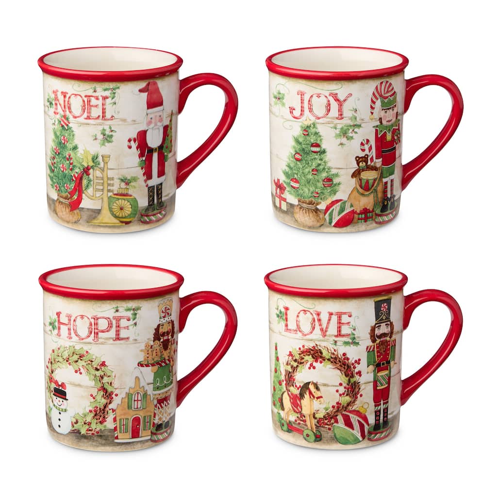 Certified International Nutcracker Parade Set of 4 Mugs 18 oz. 4 asst.
