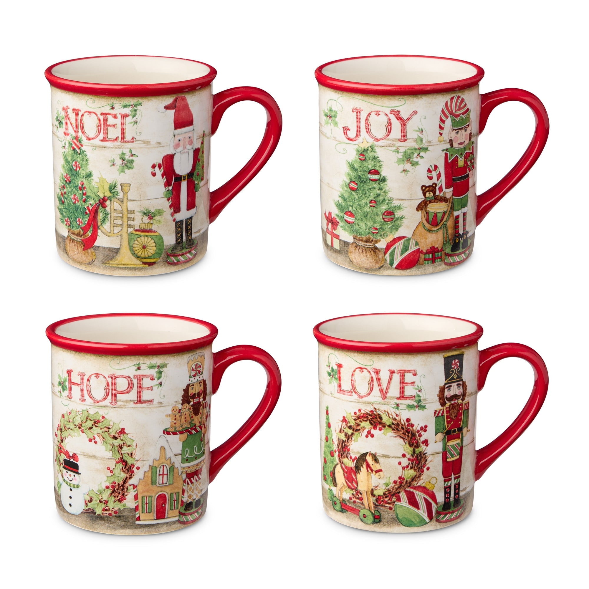 Certified International Nutcracker Parade Set of 4 Mugs 18 oz. 4 asst.