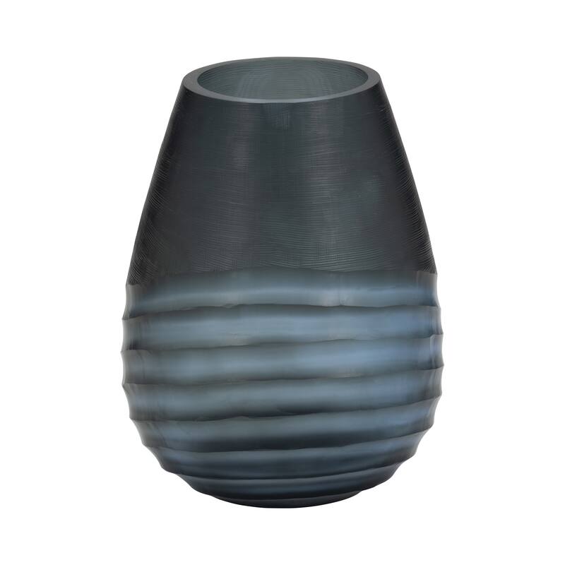 Sagebrook Home Ceramic Vase, Soothing Blue, Medium Size, Decorative Vases, Perfect for Modern Living Spaces