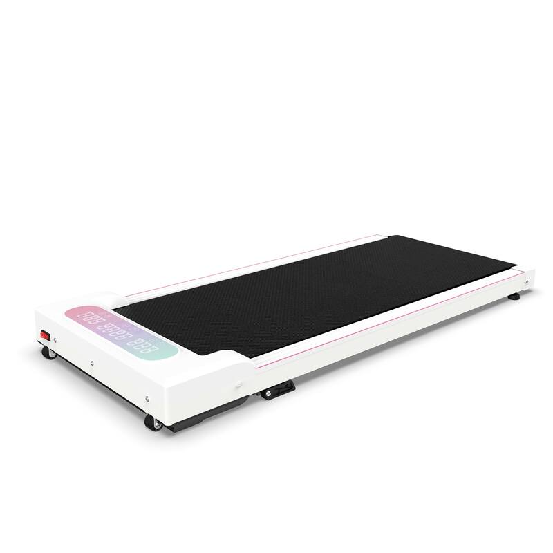 Foldable Treadmill with Handle Bar Incline, 2 in 1 Upgrade Portable Under Desk Walking Pad and Vibration Pad with Remote Control