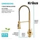 preview thumbnail 33 of 139, Kraus Britt Commercial 3-Function 1-Handle Pulldown Kitchen Faucet