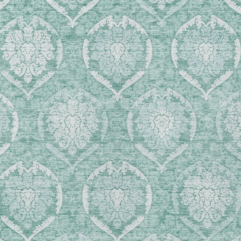 HomeRoots Medallion Transitional Rectangle Outdoor Rug