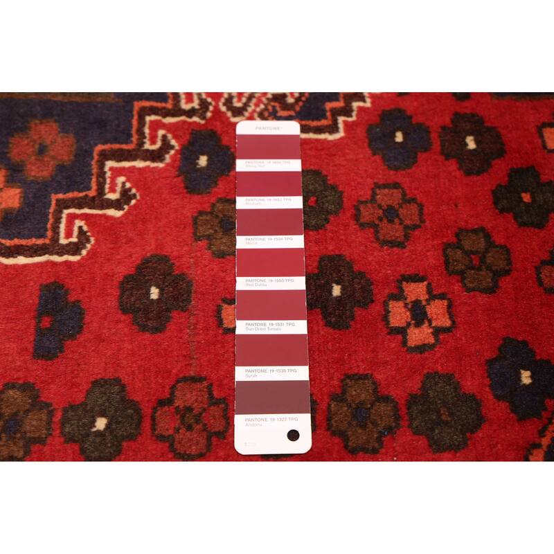 ECARPETGALLERY Hand-knotted Andelz Red Wool Rug - 3'3 x 4'11