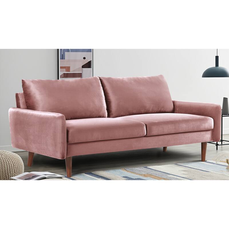 US Pride Furnitirue 70''W Tapered-Leg Velvet Sofa