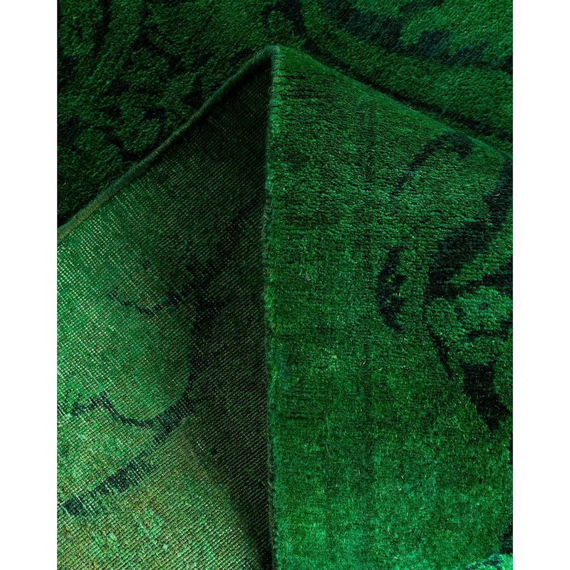 Contemporary Overdyed Wool Hand Knotted Runner - 2' 8" x 7' 9"