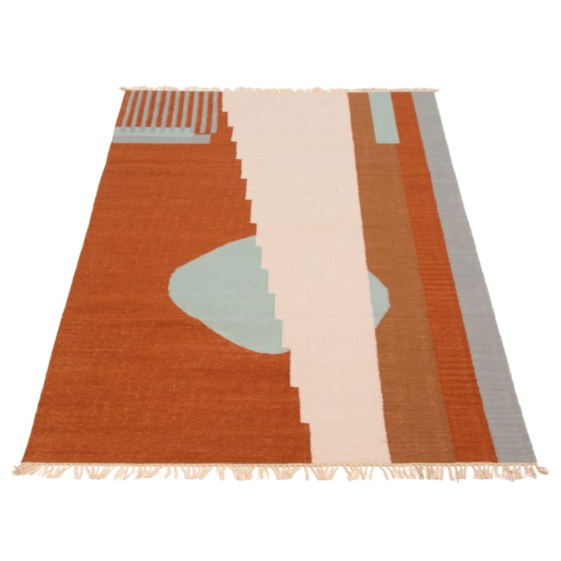 Ankara FW Copper Kilim 5'2" x 7'10" - 5'2 x 7'10