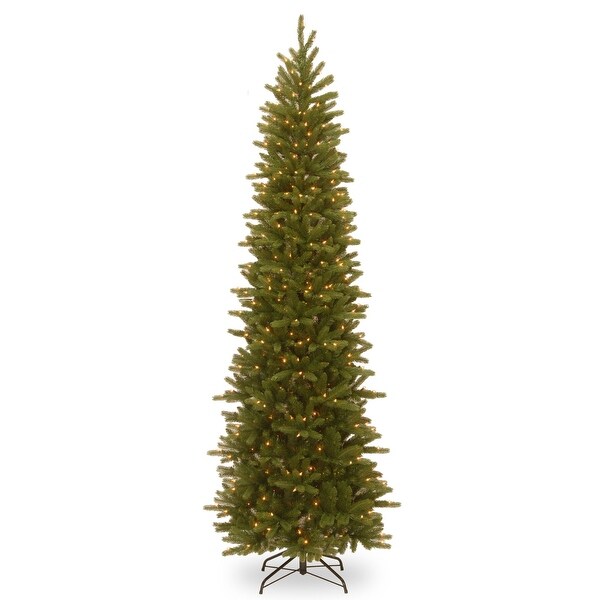 9 Foot Christmas Tree Black Friday 2022 9' PreLit Pencil Fir Artificial Christmas Tree Clear Lights 9 Foot