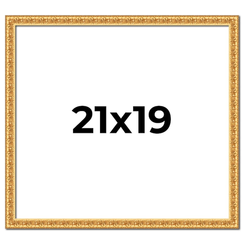 21x19 Frame Gold Real Wood Picture Frame Width 1 inches | Interior