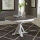 preview thumbnail 1 of 8, Allyson Park Wirebrushed White & Charcoal Pedestal Table Wirebrushed White