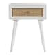 Option White / Natural Woven Cane