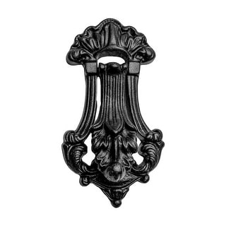 Black Cast Iron Door Knocker – 7″ X 4.5″ Georgian Style, Rustproof Finish, Mounting Bolts Included, For Front Door