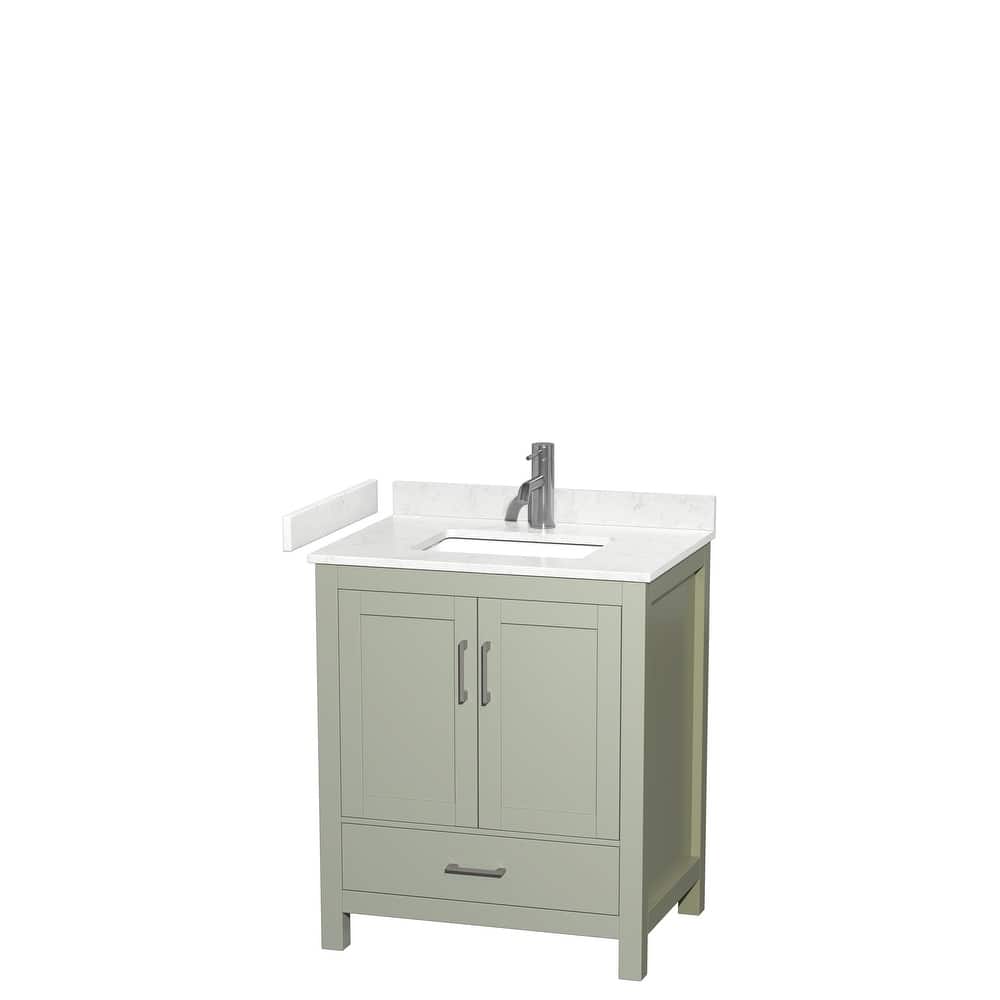 Sheffield Single Bathroom Vanity Set, Cultured Top, No Mirror